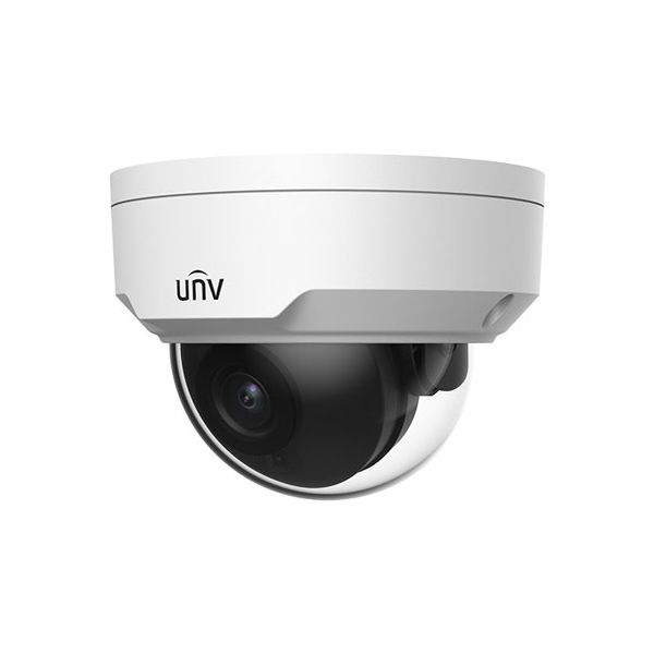 UNV FullHD 1080p (2MP) Prime I NDAA Compliant Weatherproof Vandal Dome IP Security Camera with a 2.8mm Fixed Lens and LightHunter Illumination Technology (IPC322SB-DF28K-I0)