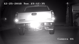 This license plate 15ft away from the camera was blown out before adjusting the IR levels.
